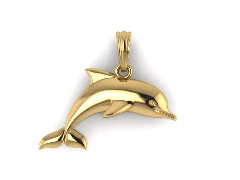 Dolphin Pendant 3D print model_0