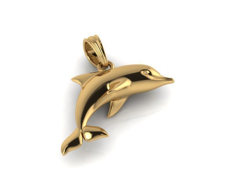 Dolphin Pendant 3D print model_1