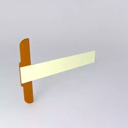 Ruler orange and door handle