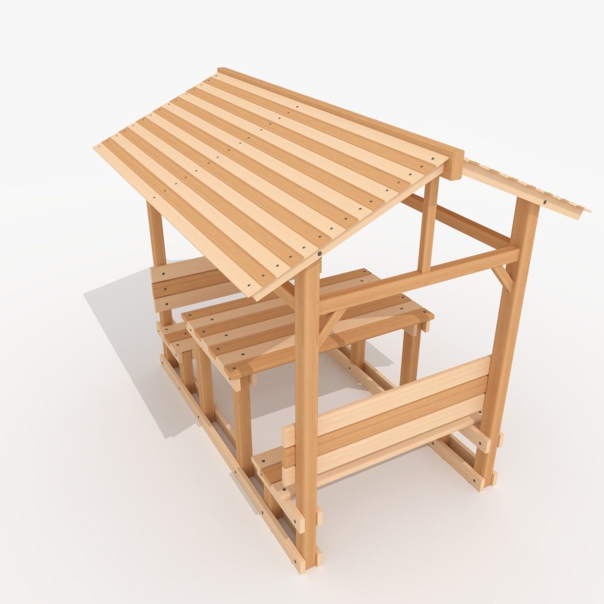 Picnic Table Free 3D model_1