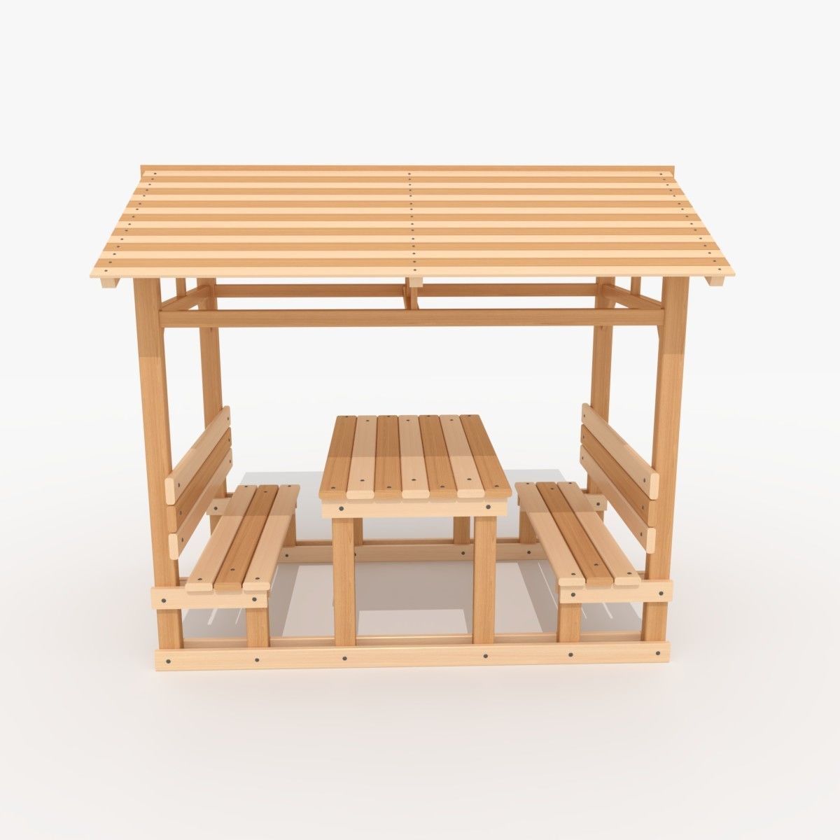Picnic Table Free 3D model_2