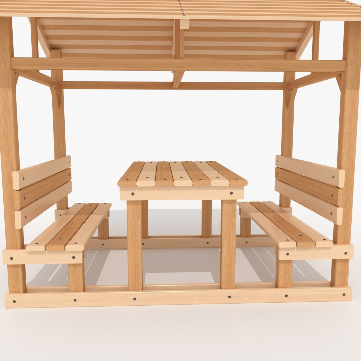 Picnic Table Free 3D model_4