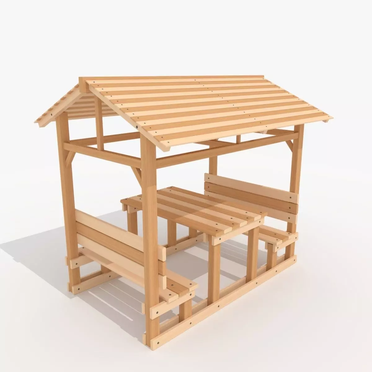Picnic Table Free 3D model_0
