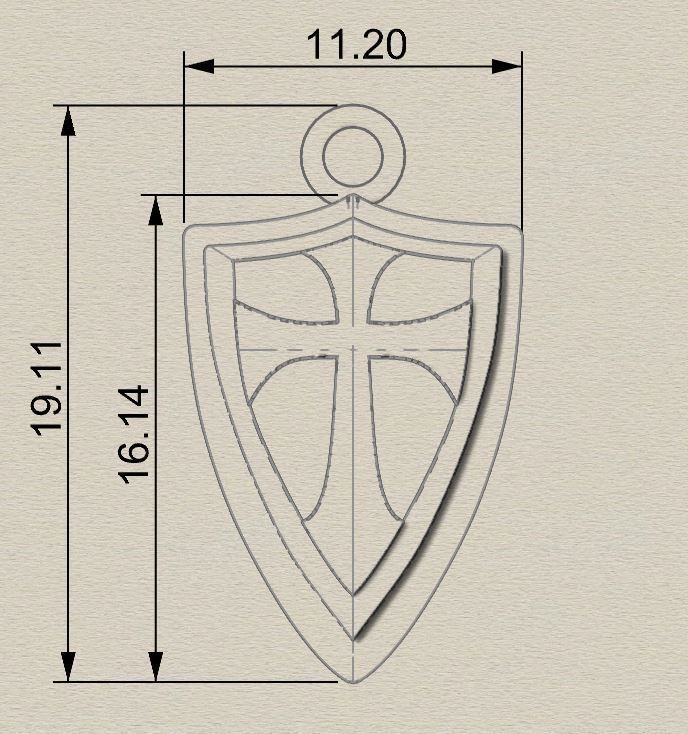  Gothic cross 3D print model_3