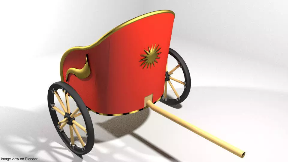 Chariot - Roman 3D model_0