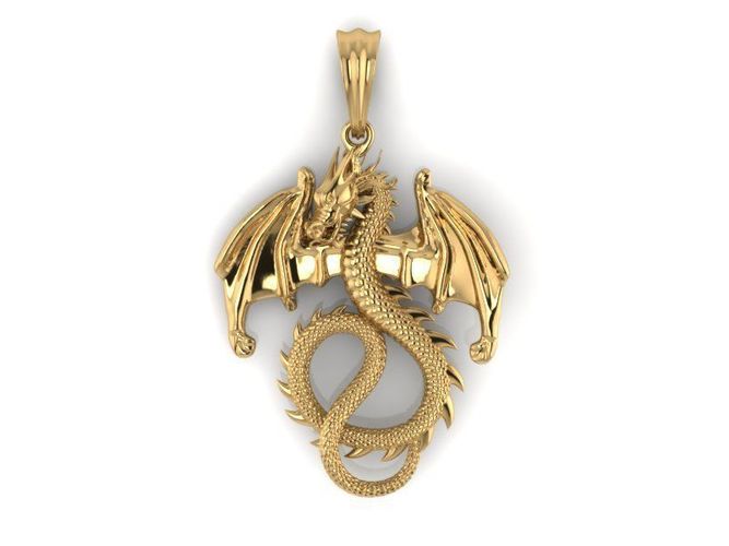 Dragon wing pendant 3D print model