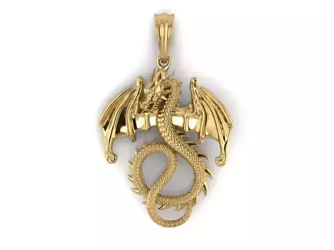 Dragon wing pendant 3D print model