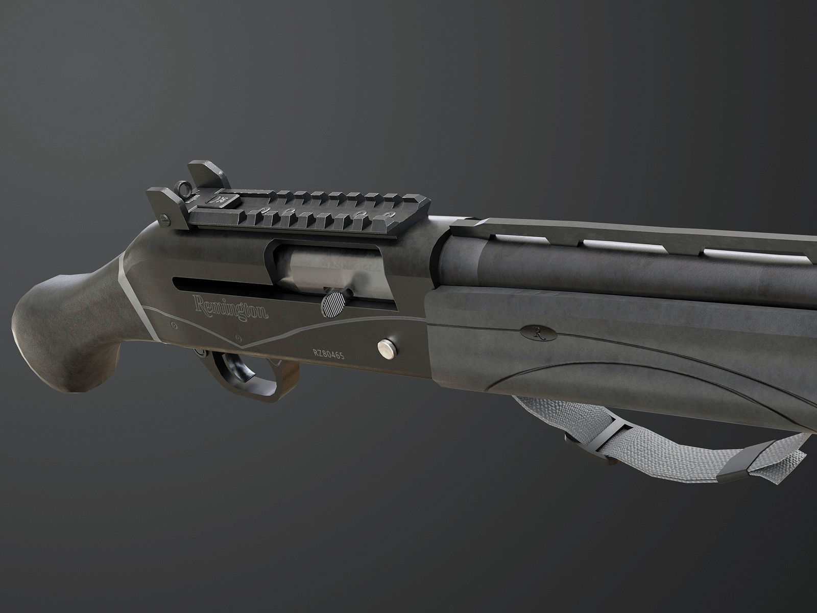 Remington V3 Tac-13  Low-poly 3D model_9