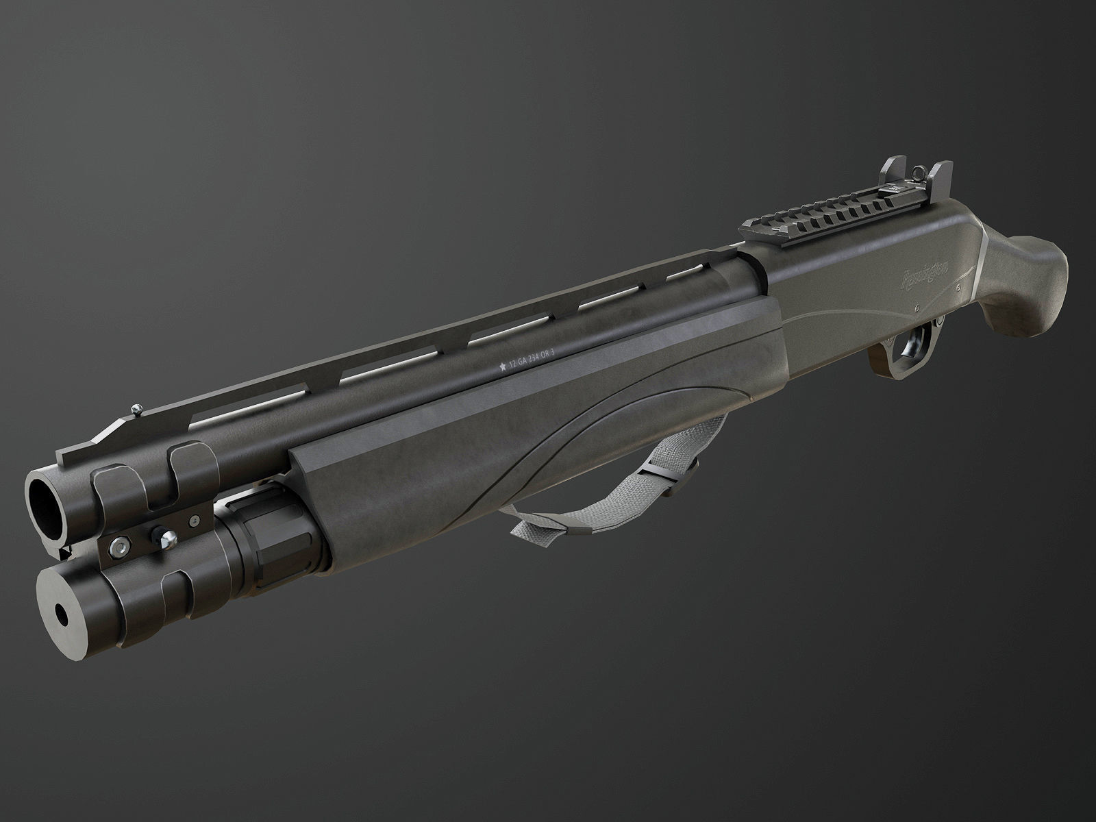 Remington V3 Tac-13  Low-poly 3D model_5