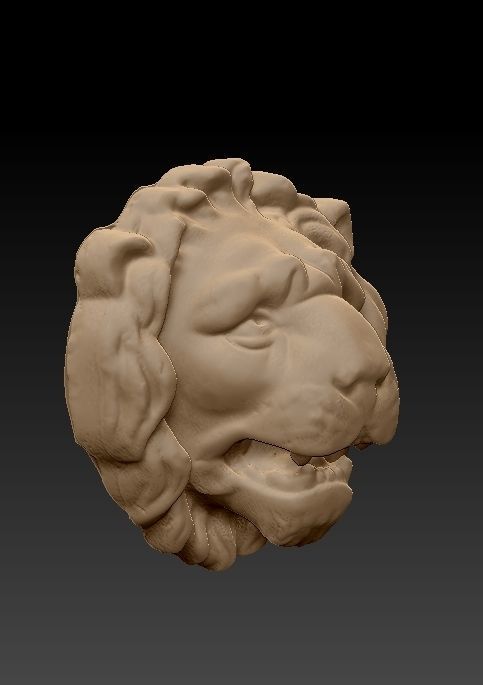 Lion Head 3D print model_2