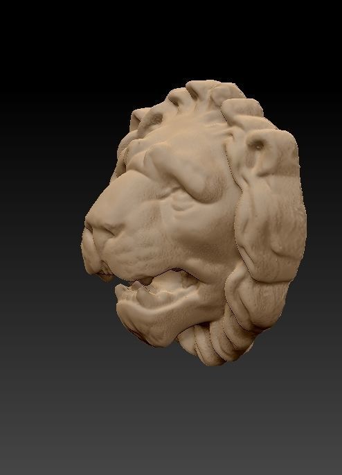 Lion Head 3D print model_4