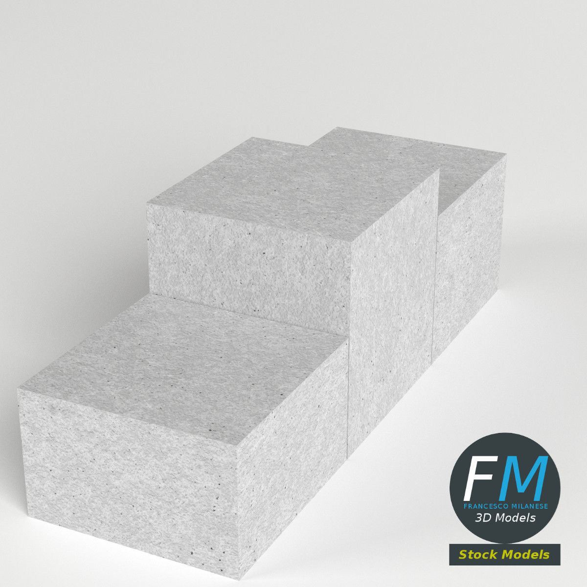 Sport pedestal podium Low-poly 3D model_2