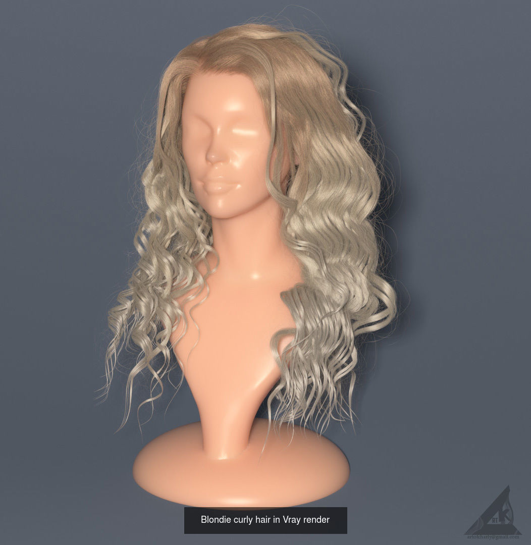 Hair and Fur bundle 3D Model Collection_16