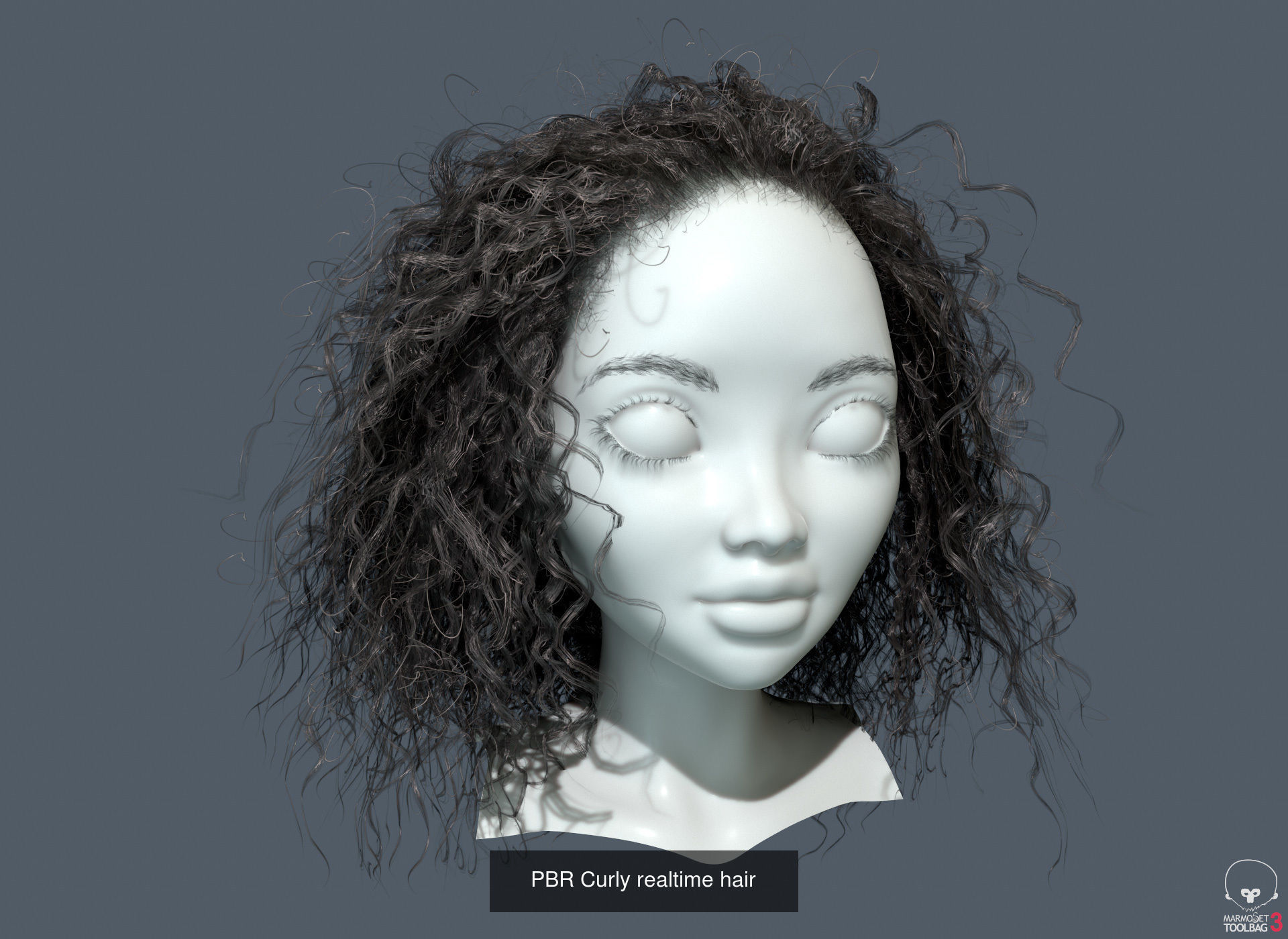 Hair and Fur bundle 3D Model Collection_15