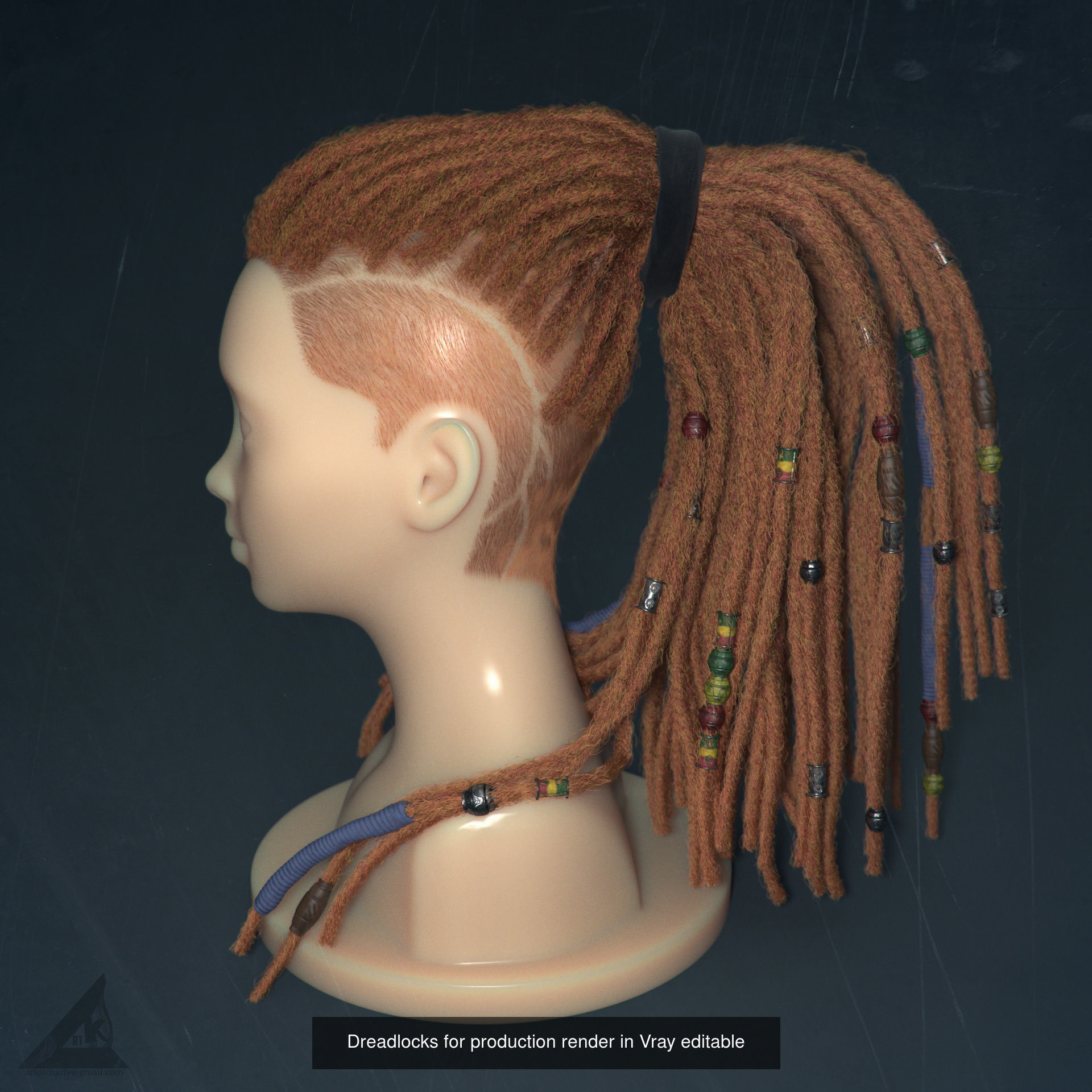 Hair and Fur bundle 3D Model Collection_18