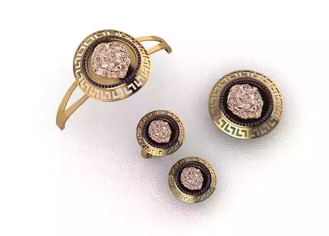 jewellery gold ring set with stone