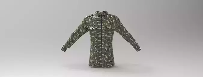 Forest Camouflage Blouse Low-poly 3D model