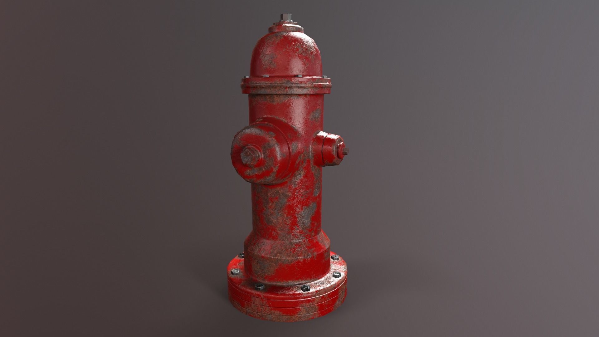 Fire Hydrant Low-poly 3D model_2
