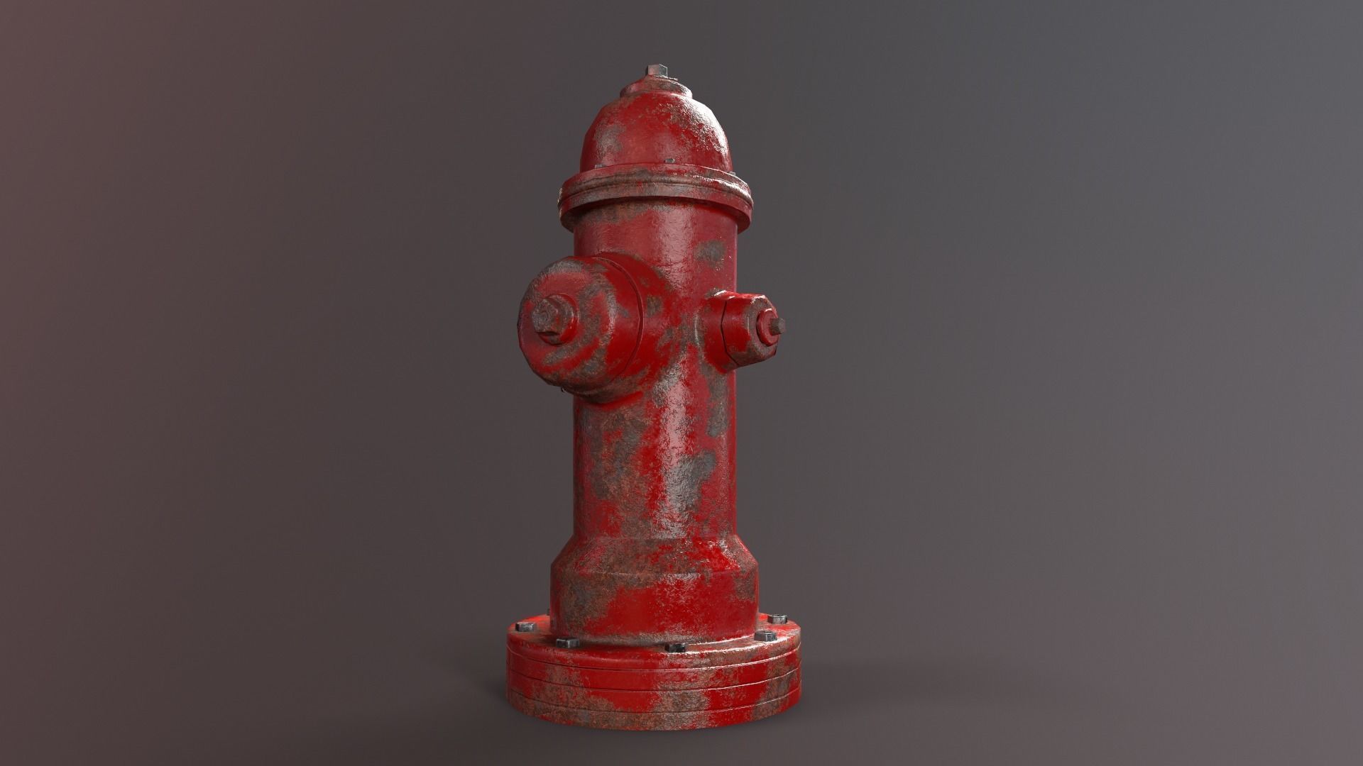 Fire Hydrant Low-poly 3D model_3