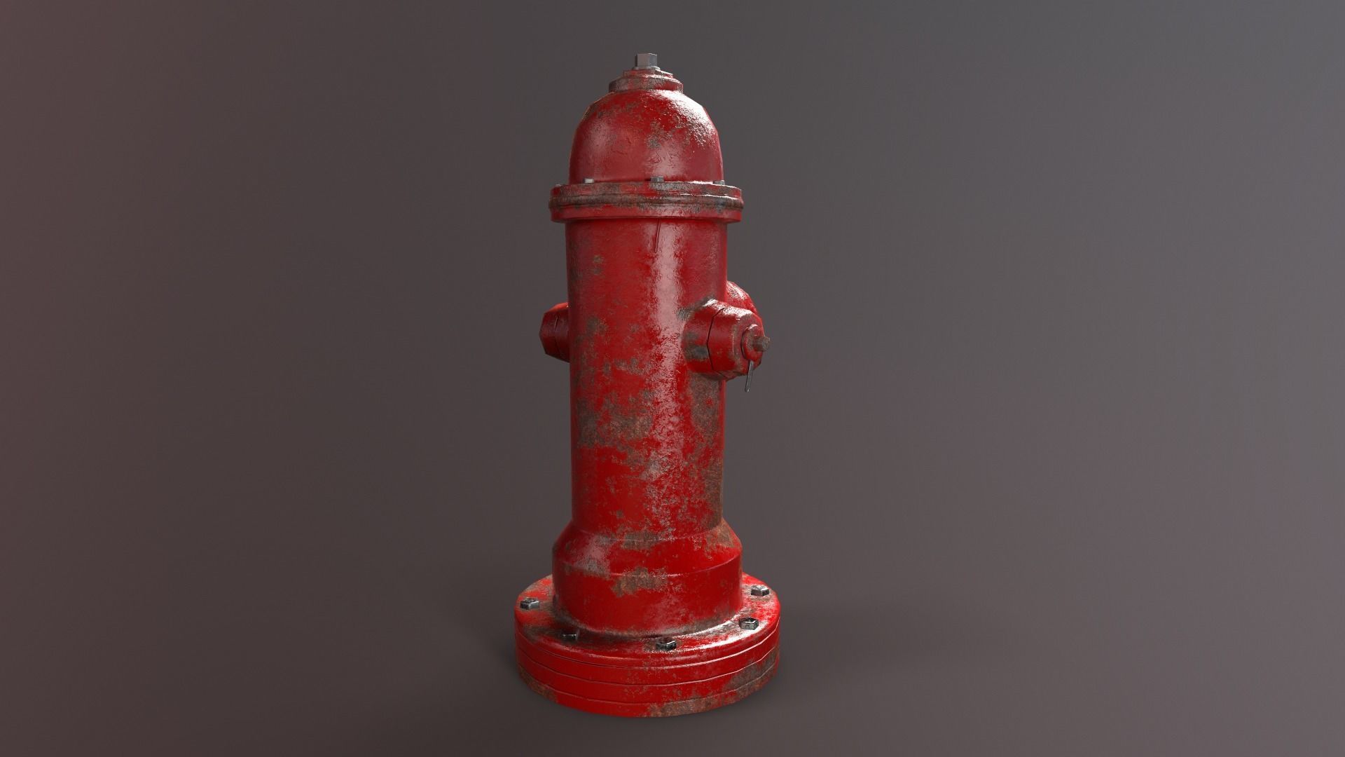 Fire Hydrant Low-poly 3D model_5