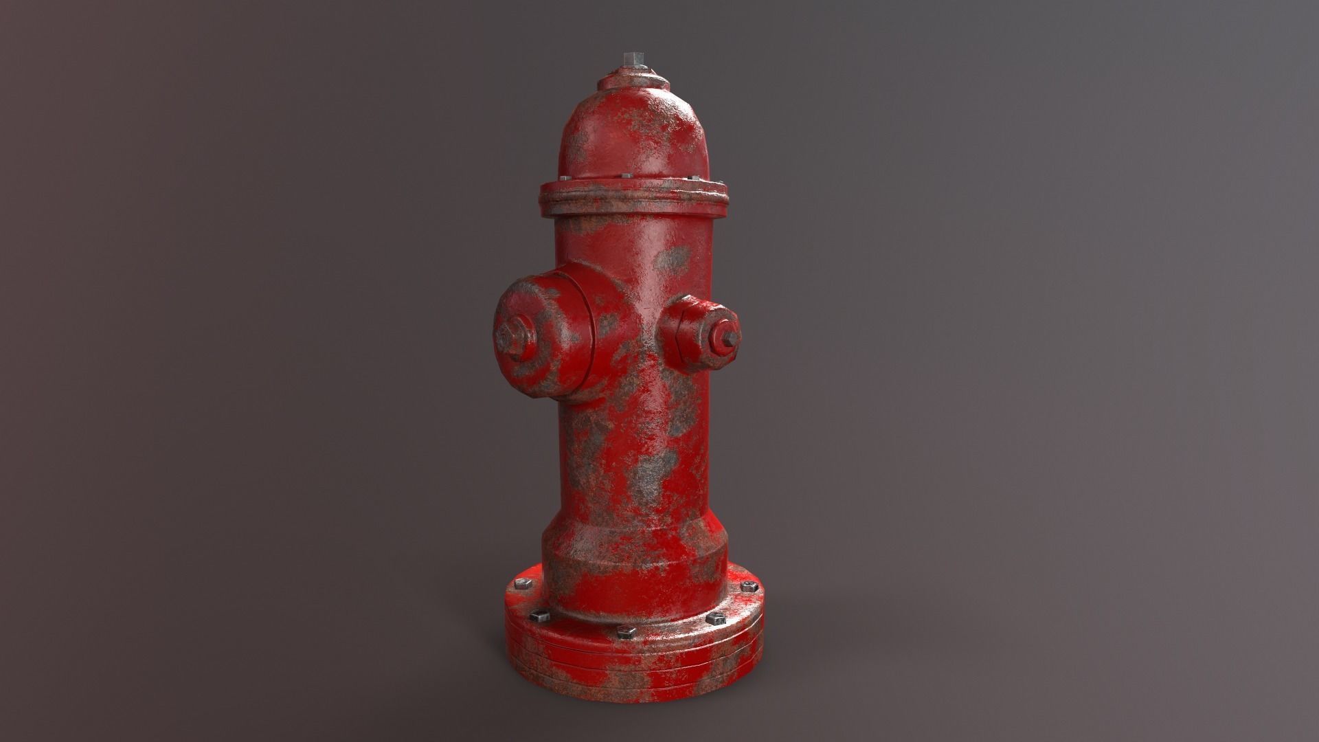 Fire Hydrant Low-poly 3D model_7