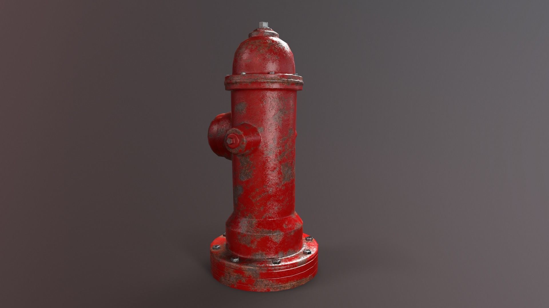 Fire Hydrant Low-poly 3D model_6