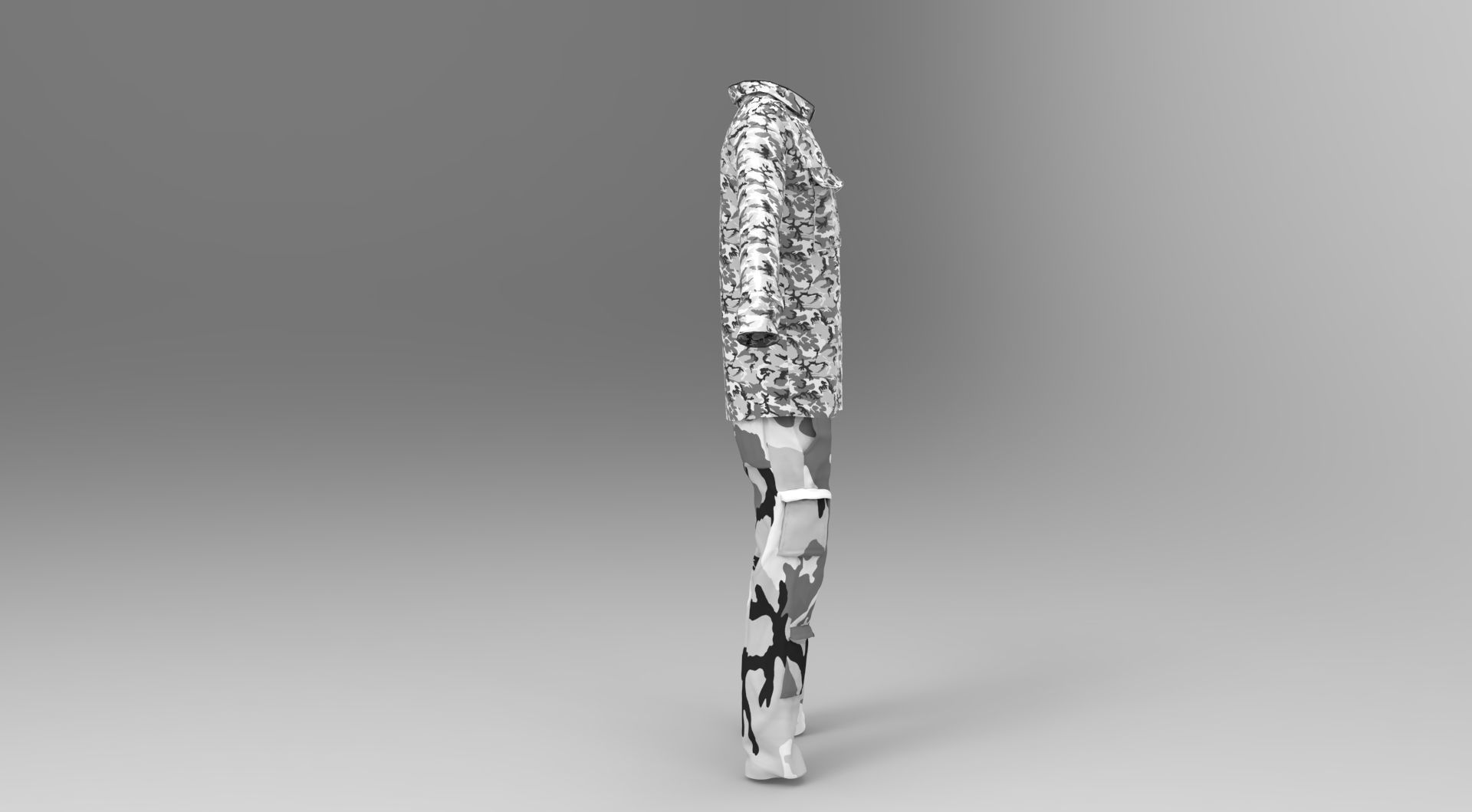 Snow Military Set 3D Model Collection_6