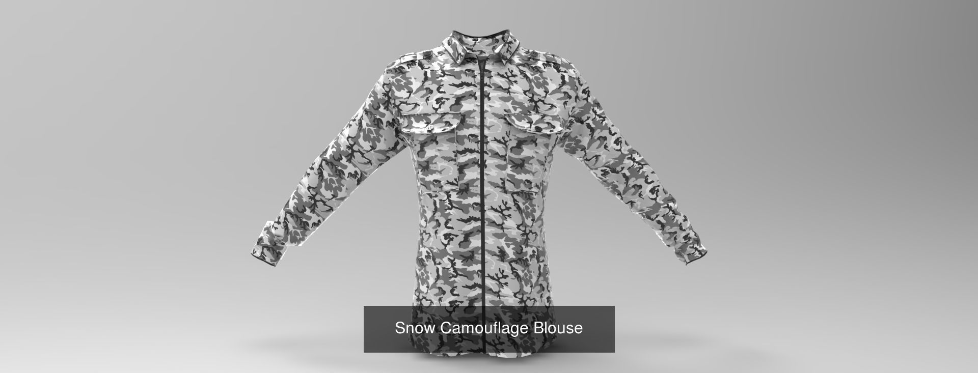 Snow Military Set 3D Model Collection_7