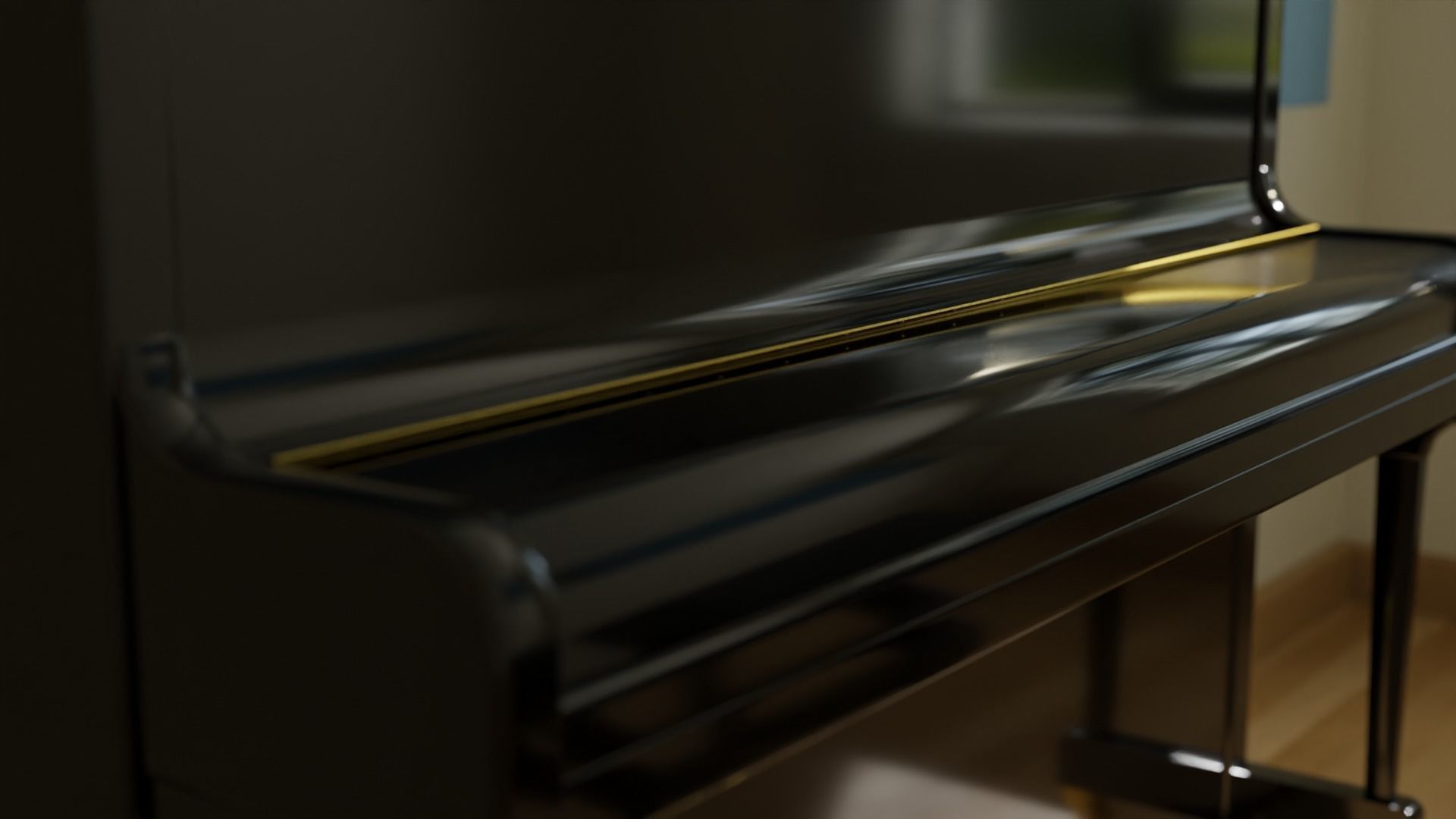 Acoustic Upright Piano 3D model_3