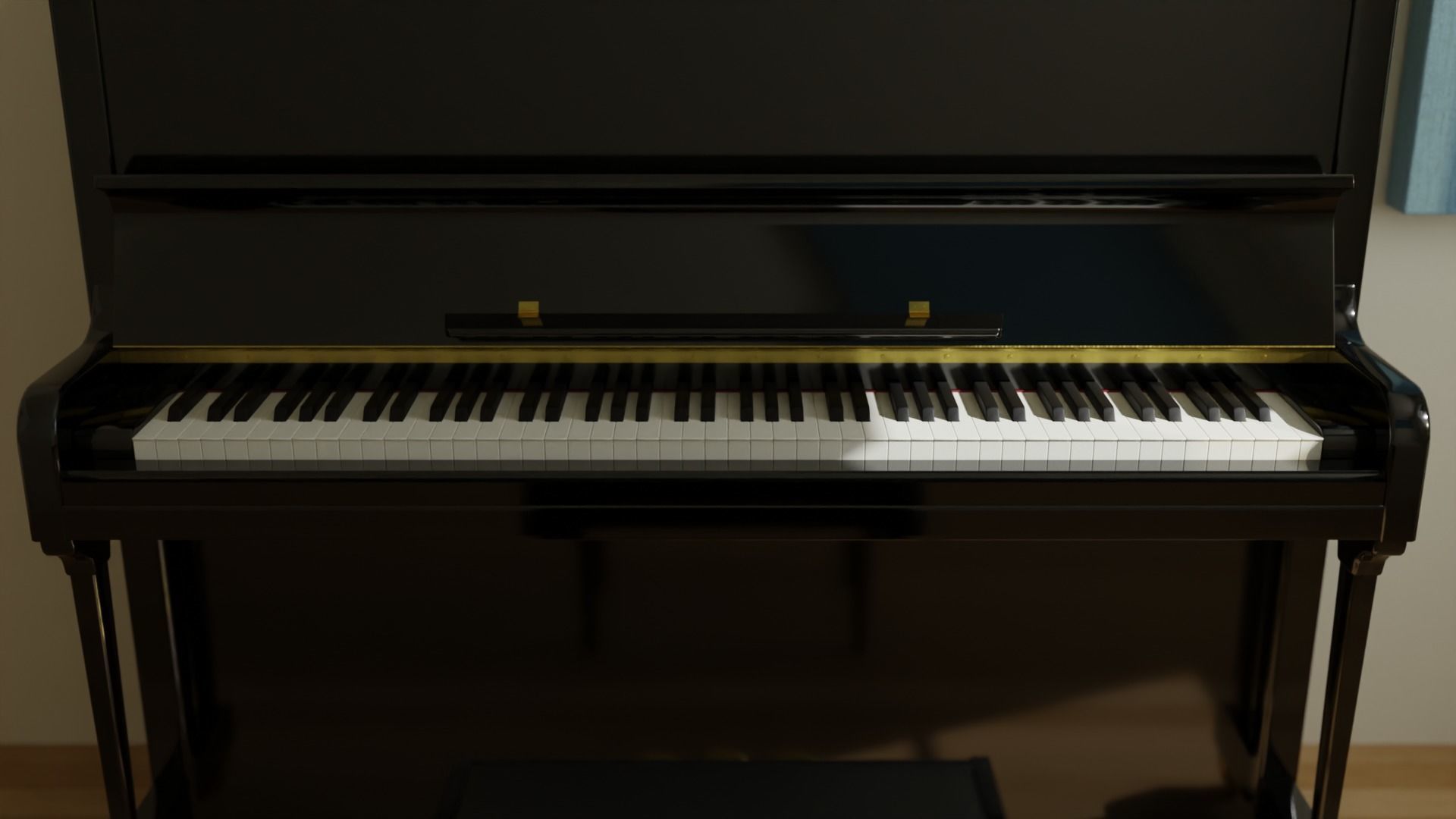 Acoustic Upright Piano 3D model_8