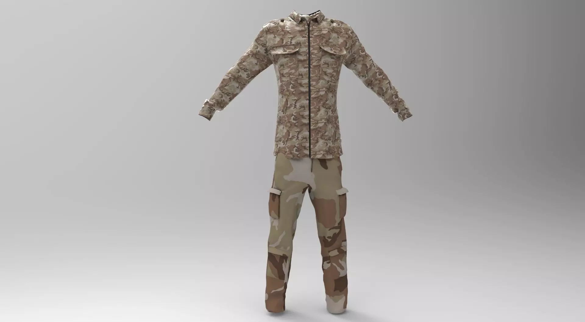 Desert Military Set 3D Model Collection_0