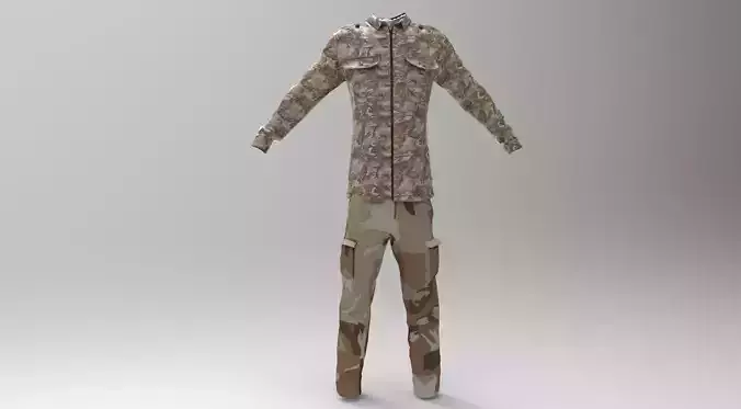 Desert Military Set 3D Model Collection