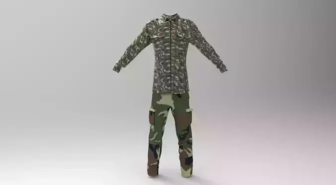 Forest Military Set 3D Model Collection