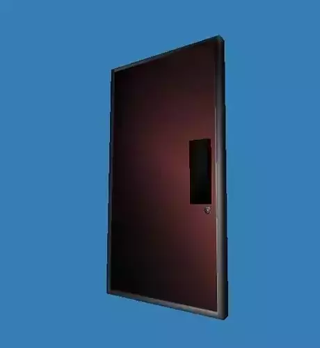 cine door Low-poly 3D model