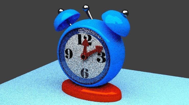 Alarm Clock - animated Low-poly 3D model_1