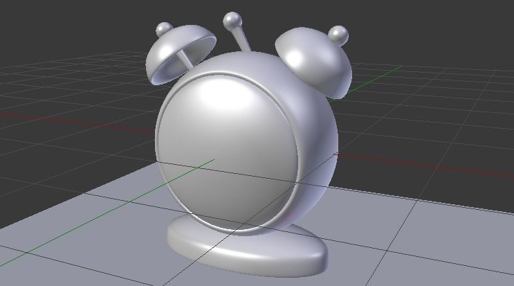 Alarm Clock - animated Low-poly 3D model_3