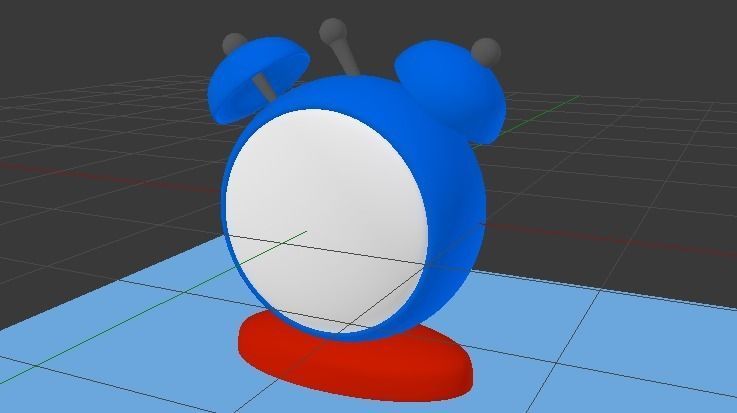 Alarm Clock - animated Low-poly 3D model_2