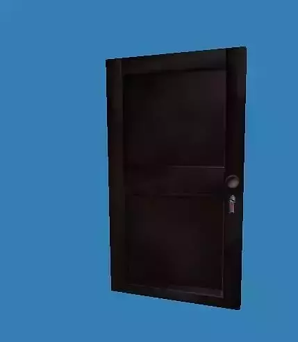 metal door Low-poly 3D model
