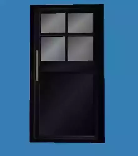 metal door 2 Low-poly 3D model