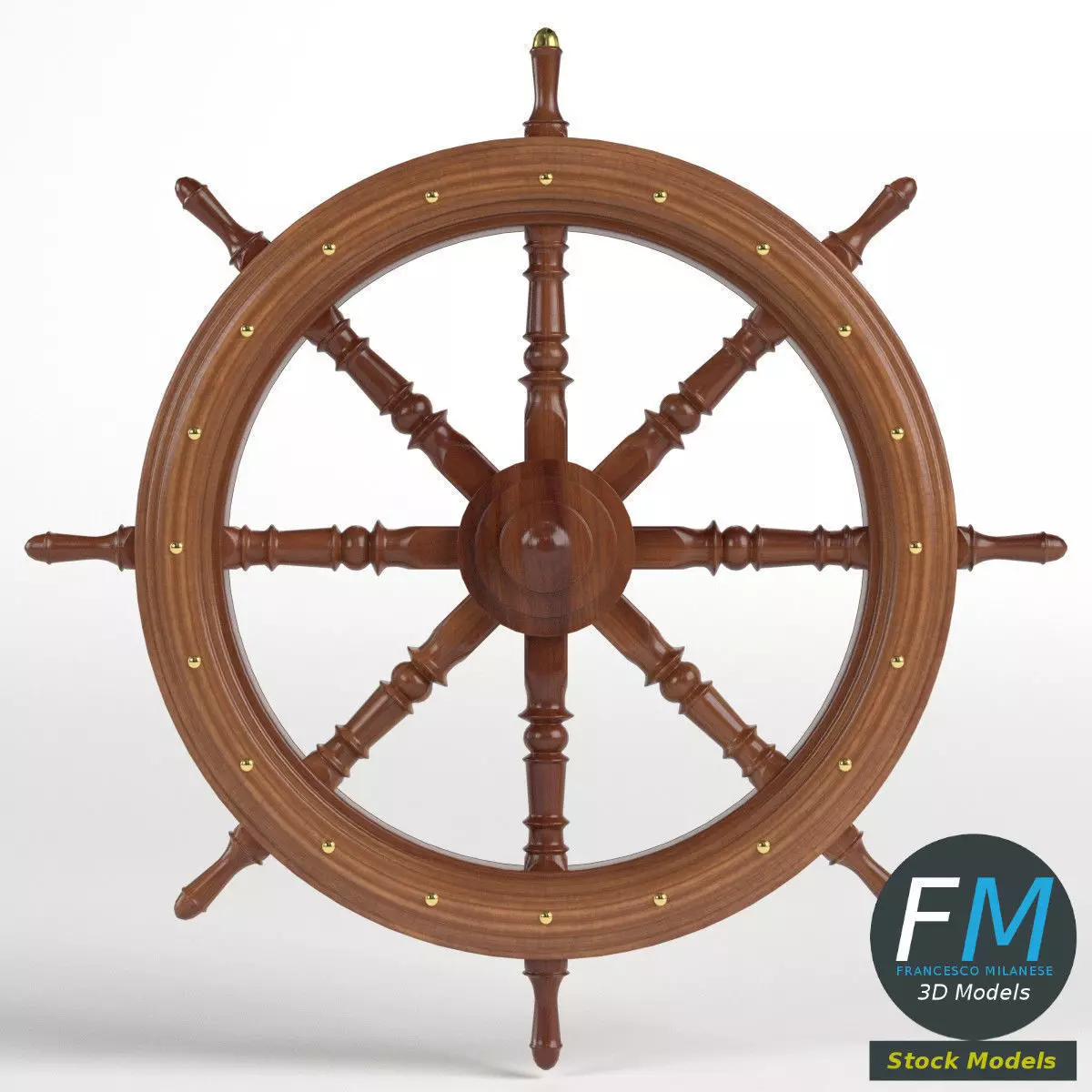 Decorative Rudder 3D model_0