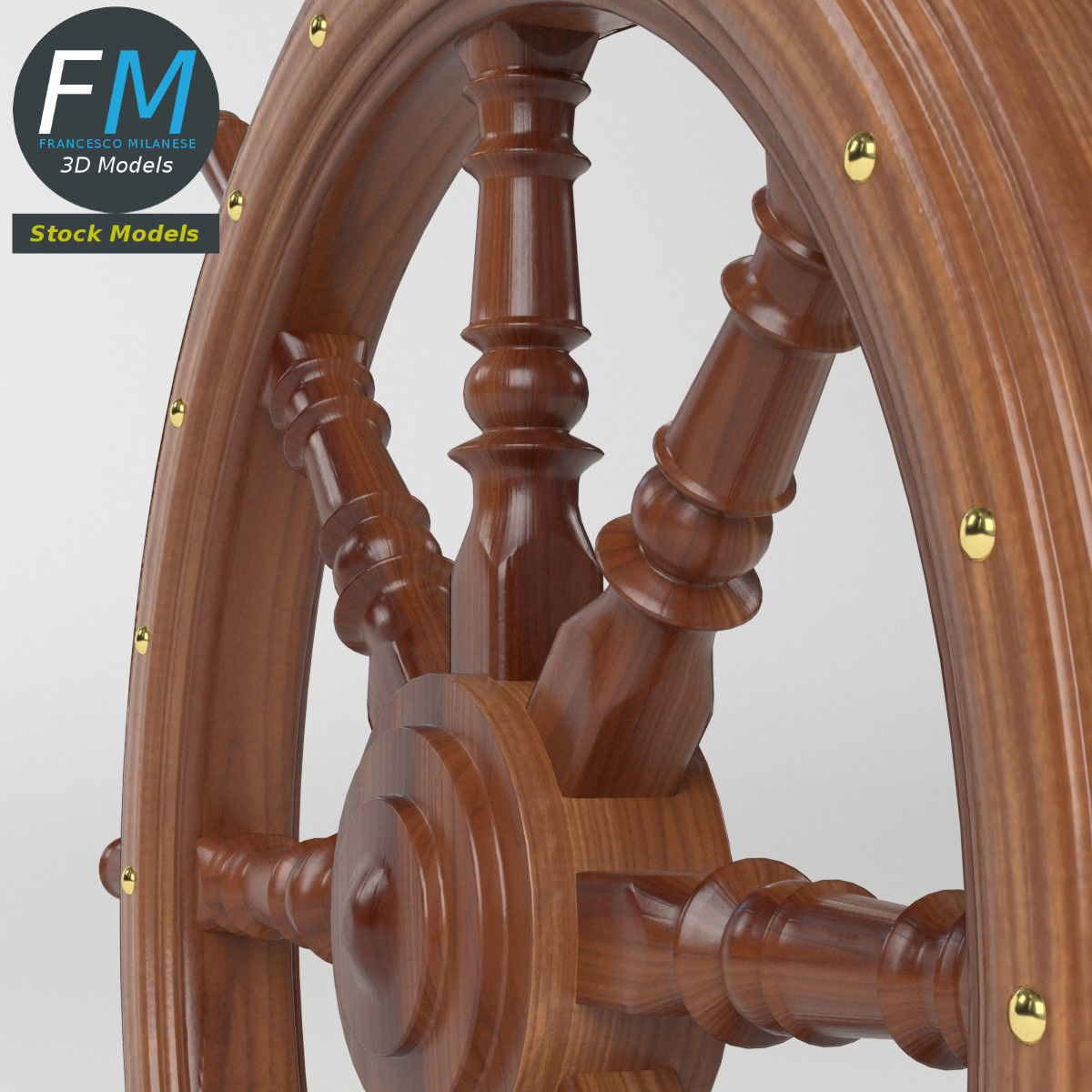 Decorative Rudder 3D model_5