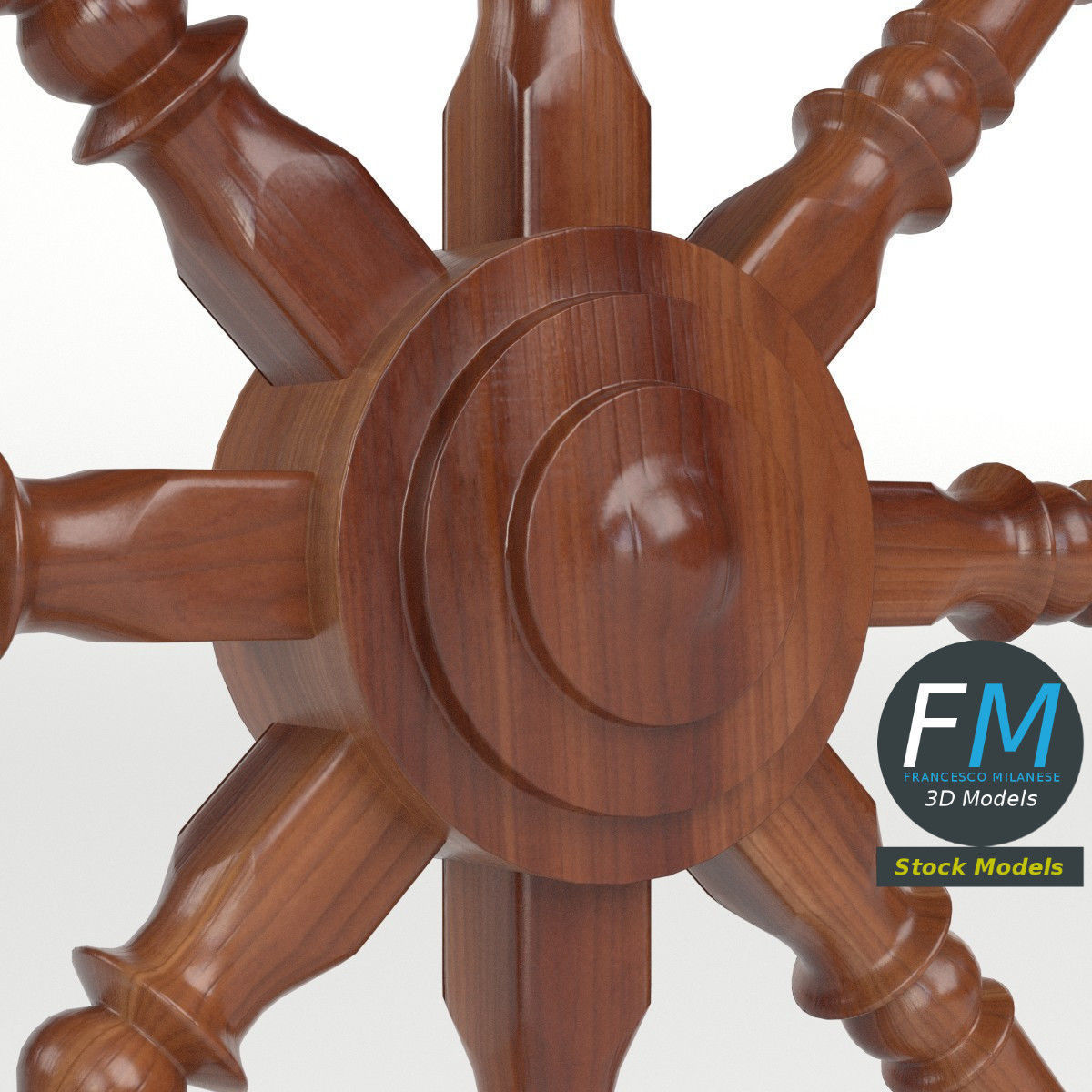 Decorative Rudder 3D model_4