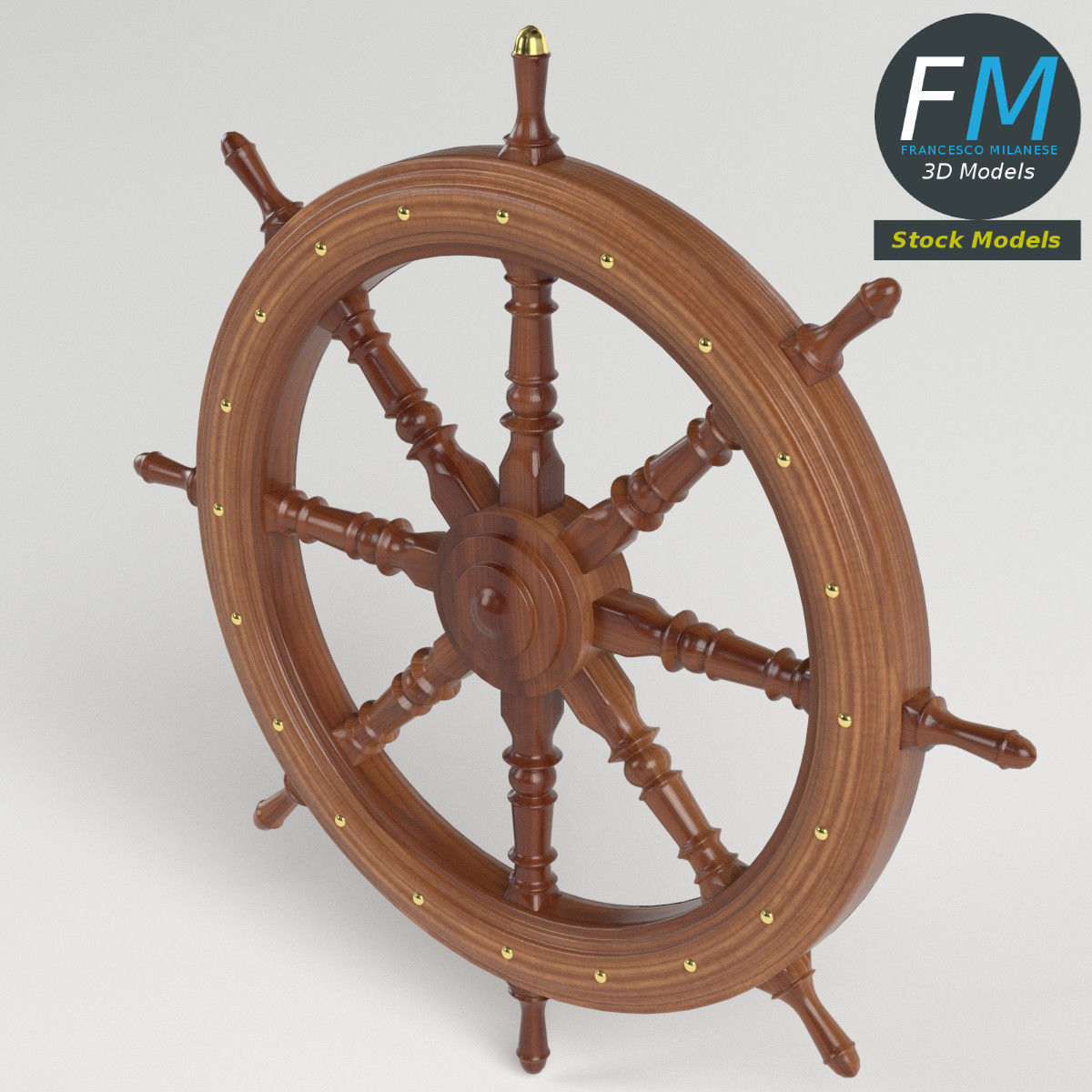 Decorative Rudder 3D model_2