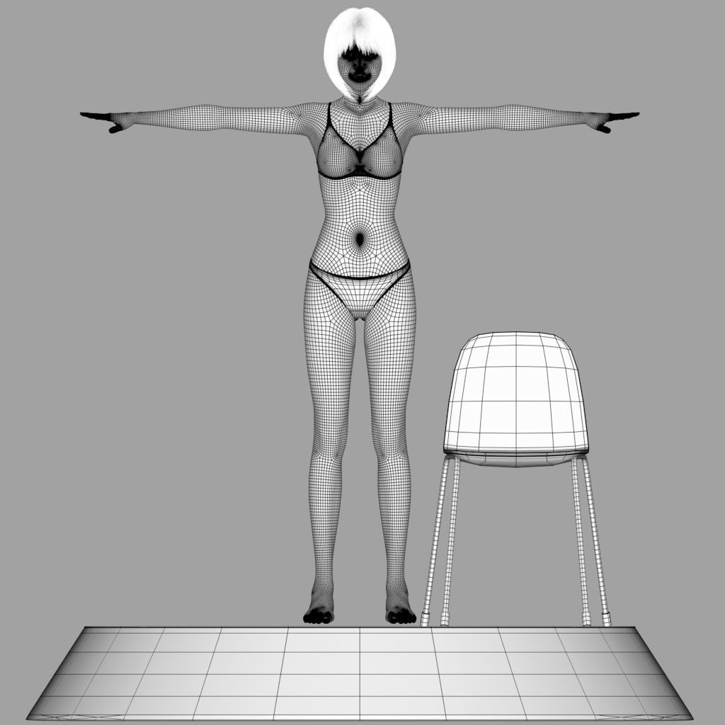 Sayuri Kouzuki V1 Light Edition for Maya 3D model_13