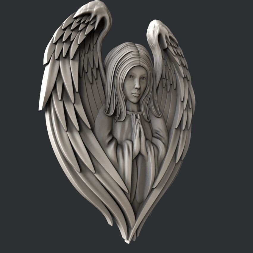 3d STL models for CNC router Angel 3D model_1