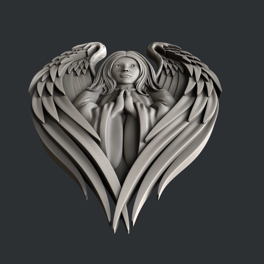 3d STL models for CNC router Angel 3D model_3