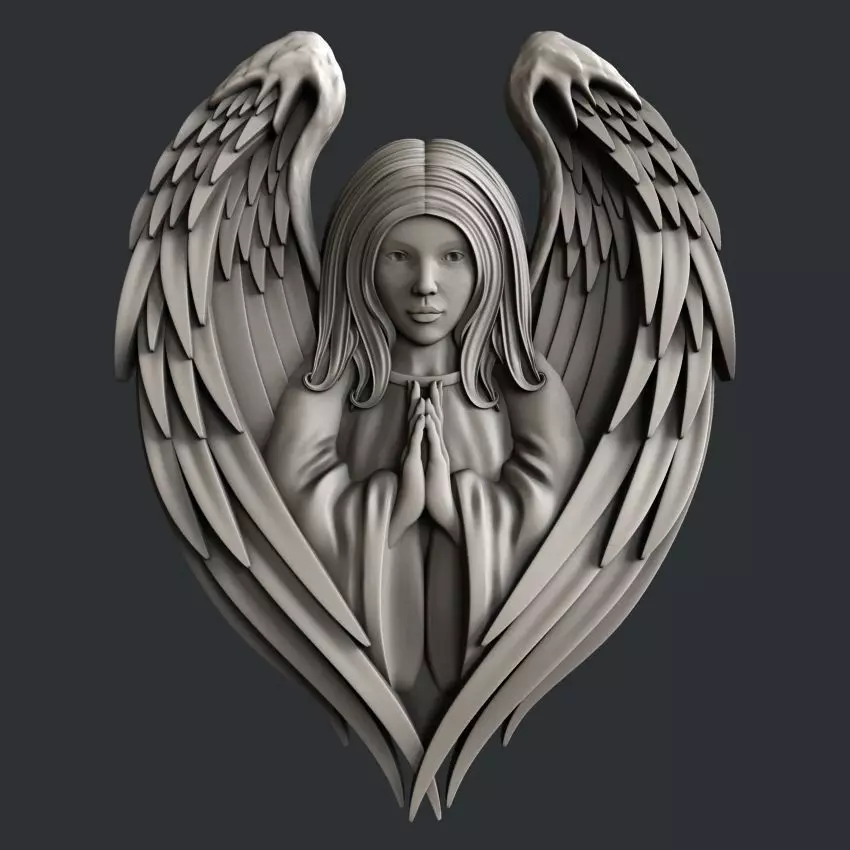 3d STL models for CNC router Angel 3D model_0