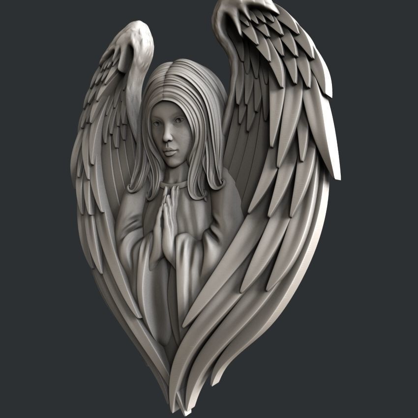 3d STL models for CNC router Angel 3D model_2