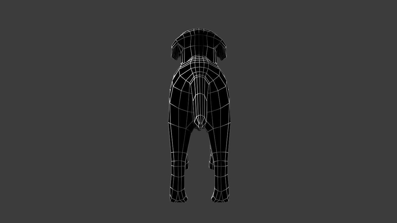 Lowpoly Dog 3D model Vray Ready Game Ready VR AR Ready Free low-poly 3D model_10