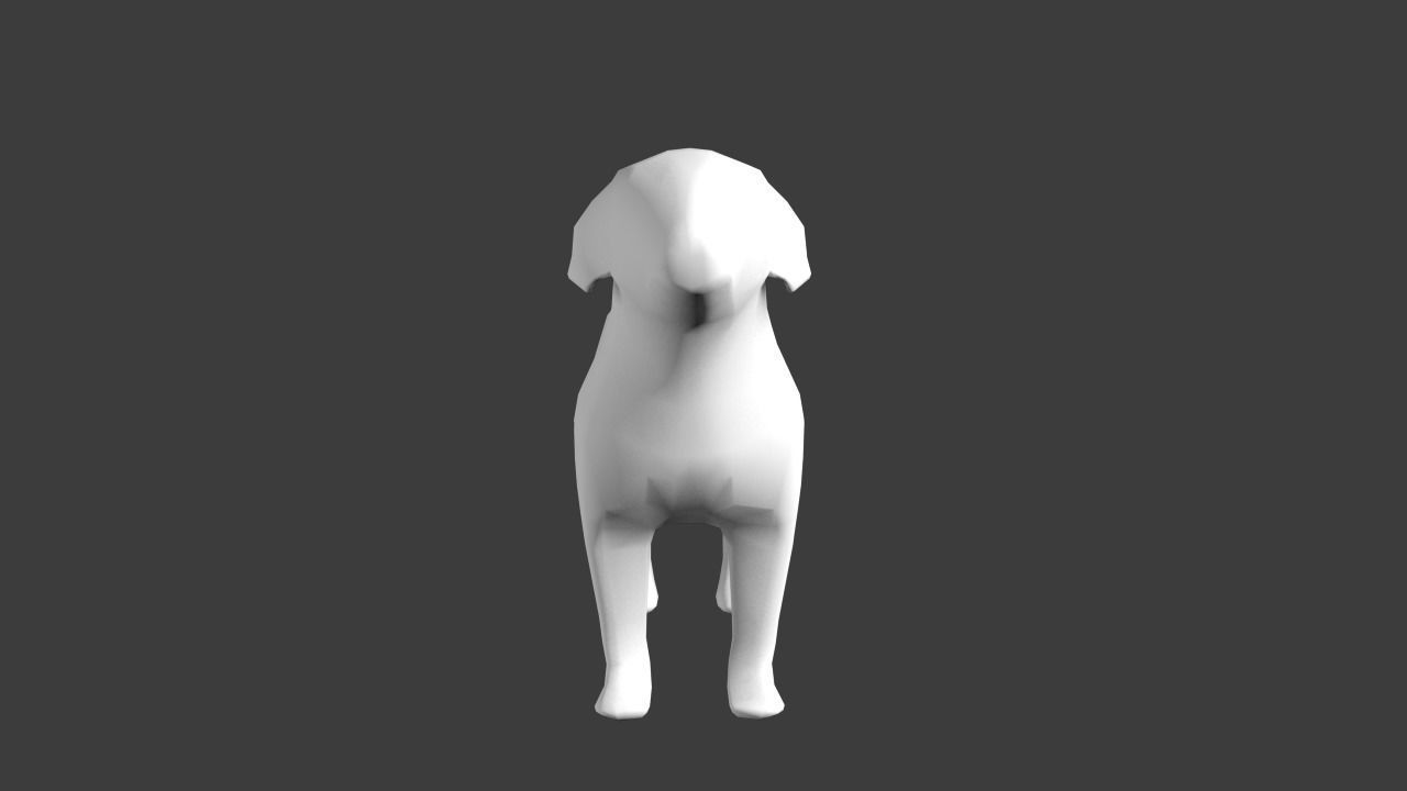Lowpoly Dog 3D model Vray Ready Game Ready VR AR Ready Free low-poly 3D model_2